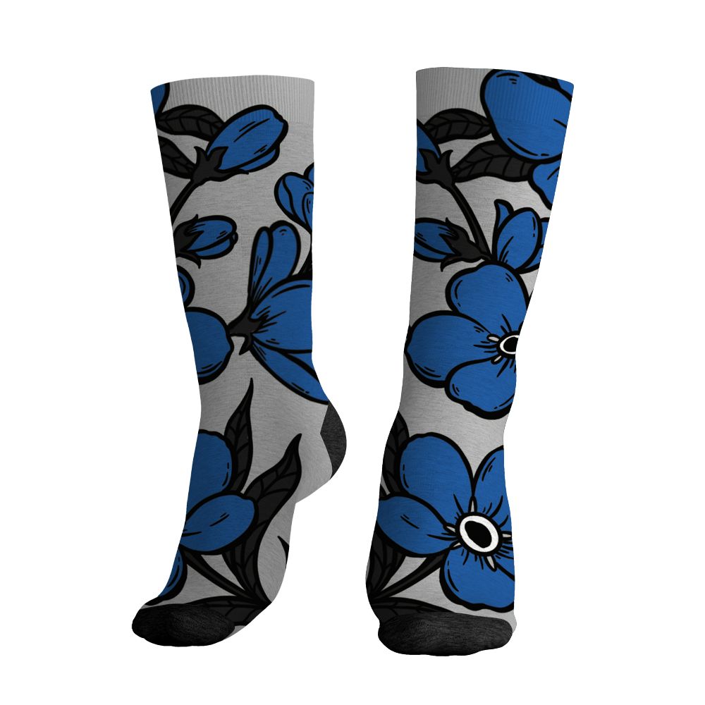 AM 95 Blue Spark NastyJamz Socks Match Forget Me Not All-Over Print Bloom