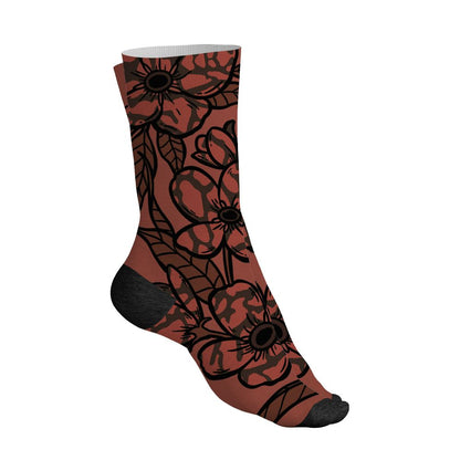 Spizike Canyon Rust NastyJamz Socks Match Forget Me Not All-Over Print Bloom