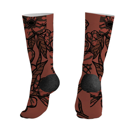 Spizike Canyon Rust NastyJamz Socks Match Forget Me Not All-Over Print Bloom