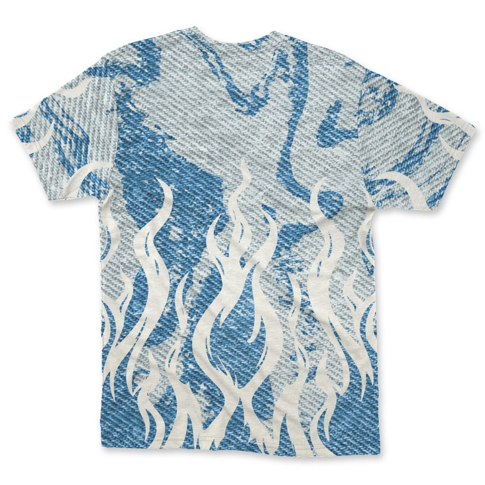 Denim-Worn-Blue-4s-NastyJamz-T-Shirt-Match-23-Burning-Fire-3D-All-Over-Print