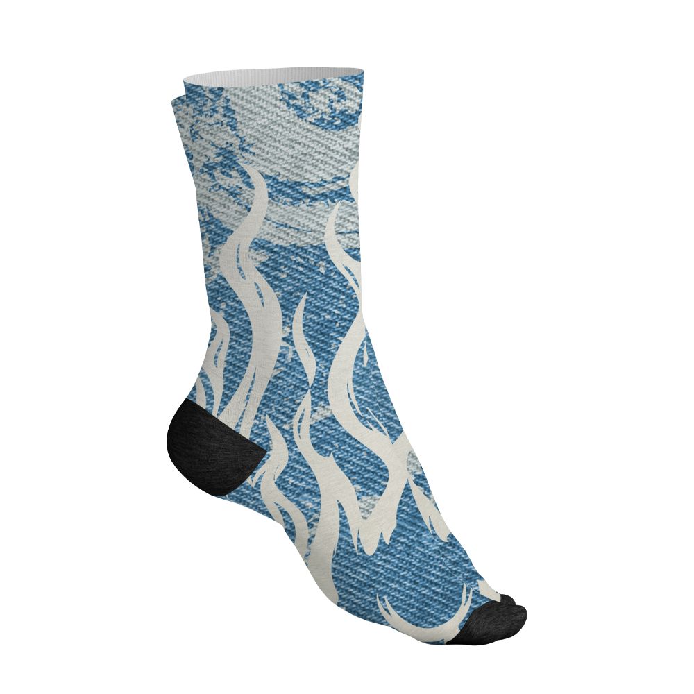 Denim-Worn-Blue-4s-NastyJamz-Socks-Match-23-Burning-Fire-3D-All-Over-Print