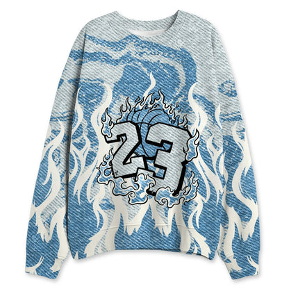 Denim-Worn-Blue-4s-NastyJamz-Sweatshirt-Match-23-Burning-Fire-3D-All-Over-Print