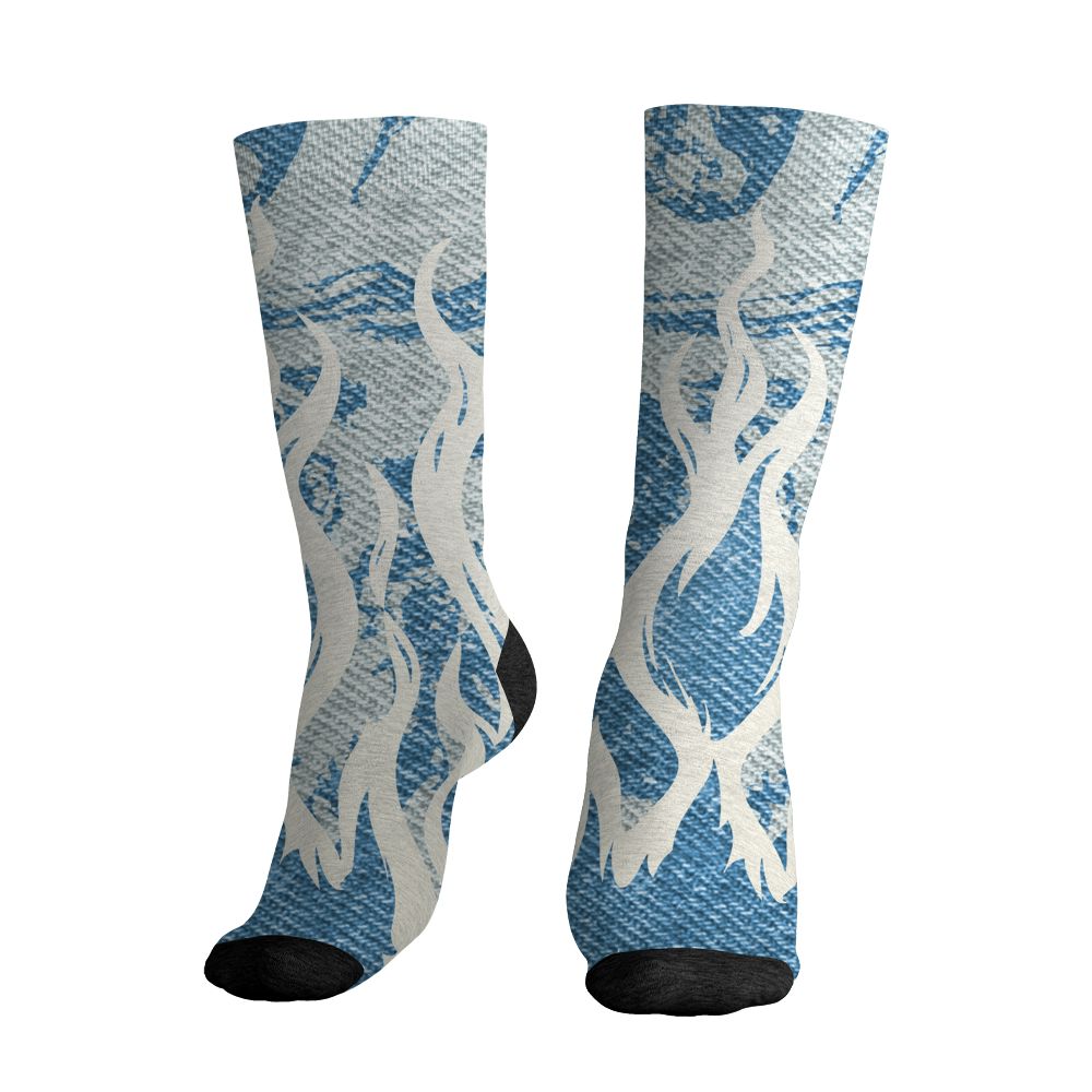 Denim-Worn-Blue-4s-NastyJamz-Socks-Match-23-Burning-Fire-3D-All-Over-Print