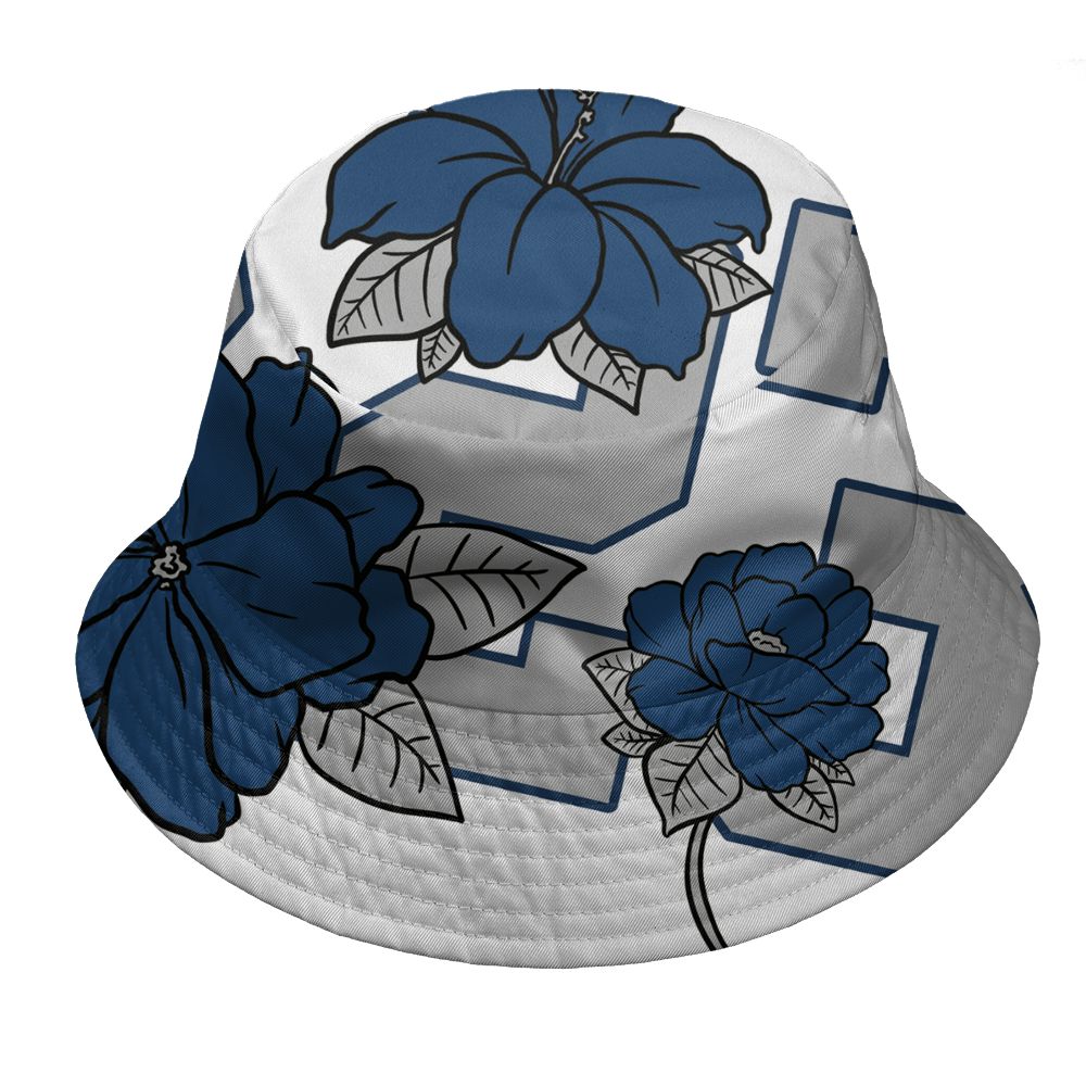 French-Blue-12s-NastyJamz-Bucket-Hat-Match-23-Floral-All-Over-Print-Flower