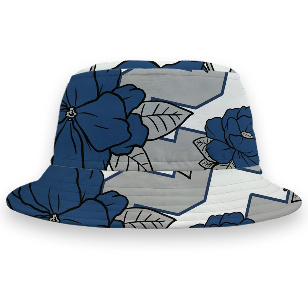 French-Blue-12s-NastyJamz-Bucket-Hat-Match-23-Floral-All-Over-Print-Flower