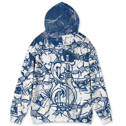 French-Blue-12s-NastyJamz-Hoodie-Match-Tough-People-Never-Fall-All-Over-Print