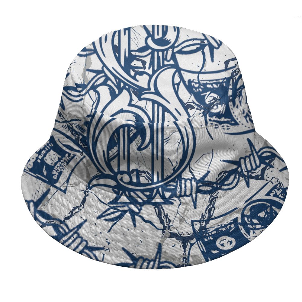 French-Blue-12s-NastyJamz-Bucket-Hat-Match-Tough-People-Never-Fall-All-Over-Print