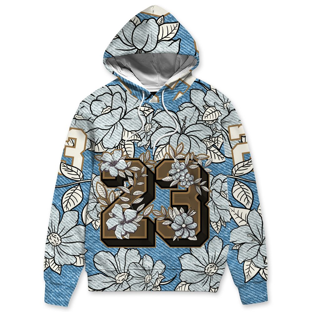Denim-Worn-Blue-4s-NastyJamz-Hoodie-Match-23-Floral-3D-All-Over-Print-Flower