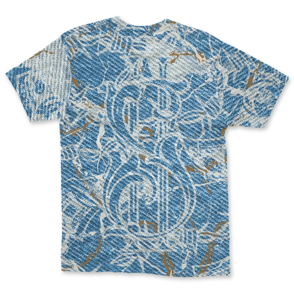 Denim-Worn-Blue-4s-NastyJamz-T-Shirt-Match-Tough-People-Never-Fall-3D-All-Over-Print