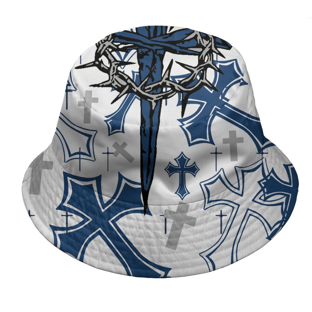 French-Blue-12s-NastyJamz-Bucket-Hat-Match-God-Got-Me-All-Over-Print