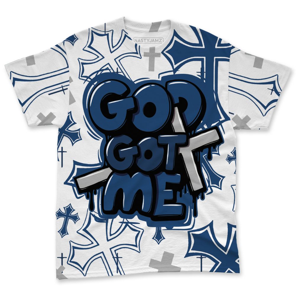 French-Blue-12s-NastyJamz-T-Shirt-Match-God-Got-Me-All-Over-Print