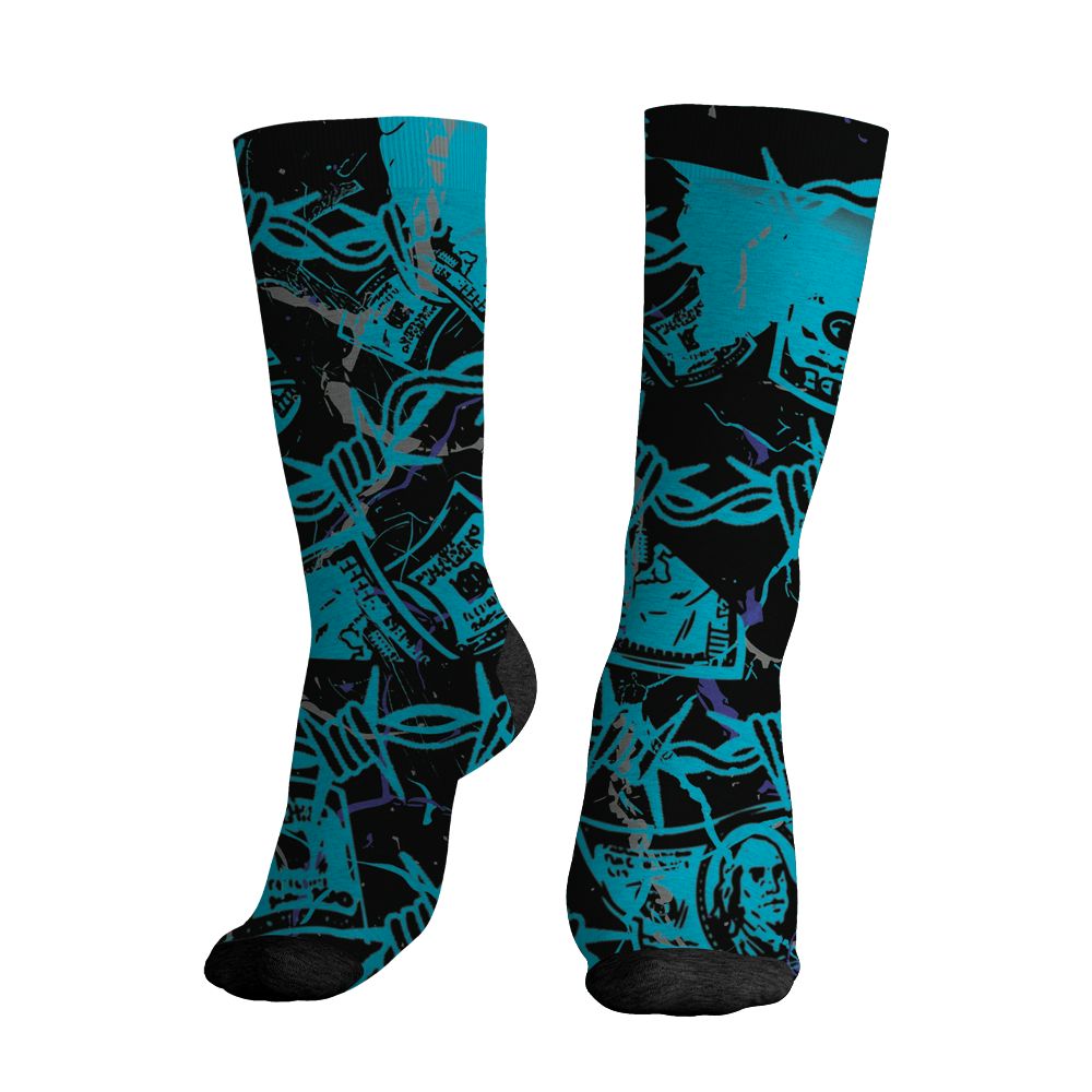 Aqua-8s-NastyJamz-Socks-Match-Tough-People-Never-Fall-3D-All-Over-Print