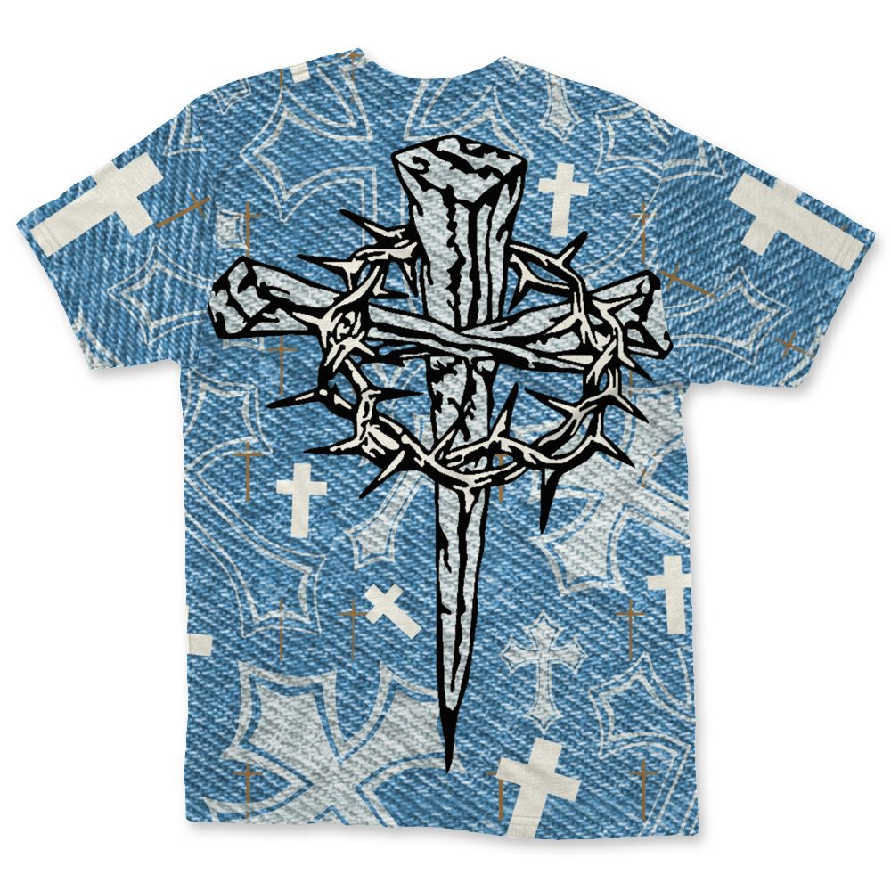 Denim-Worn-Blue-4s-NastyJamz-T-Shirt-Match-God-Got-Me-3D-All-Over-Print