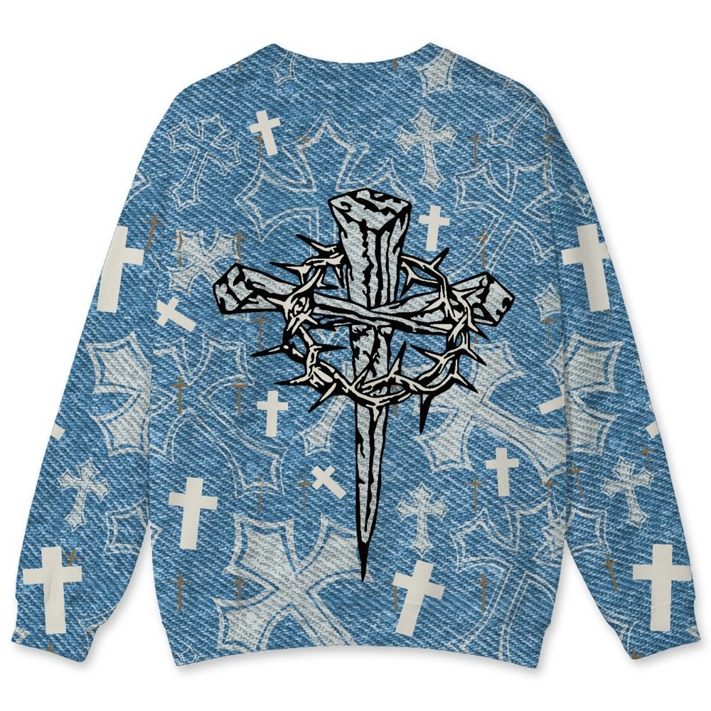 Denim-Worn-Blue-4s-NastyJamz-Sweatshirt-Match-God-Got-Me-3D-All-Over-Print