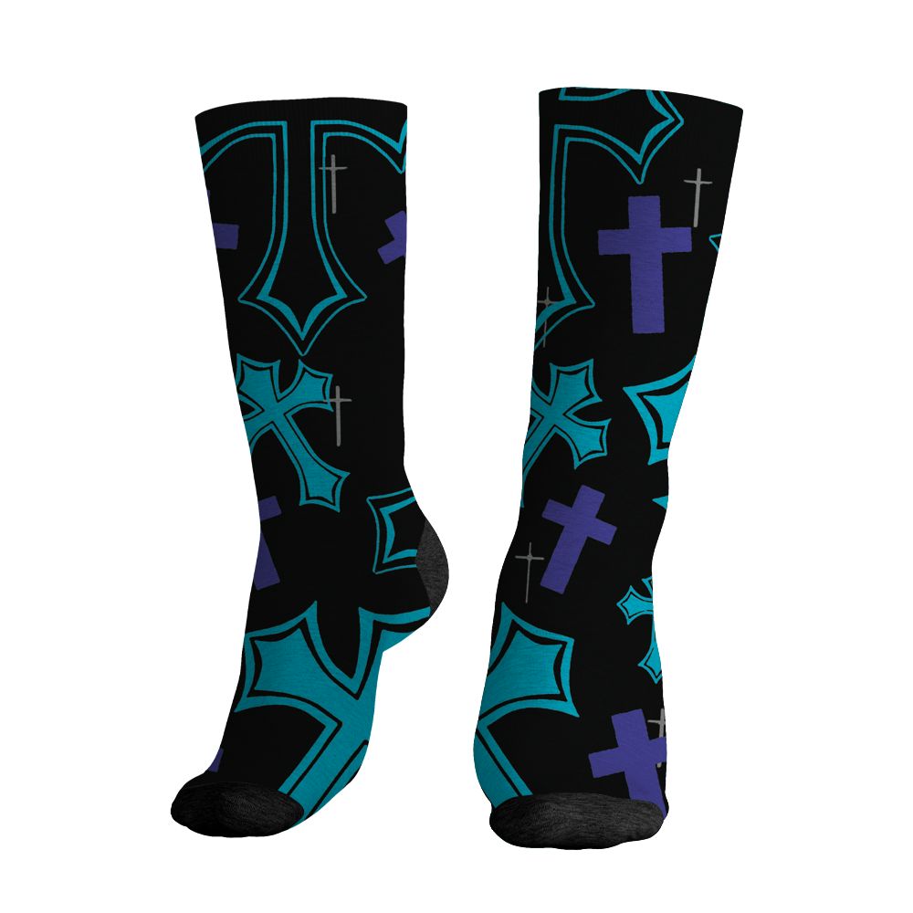 Aqua-8s-NastyJamz-Socks-Match-God-Got-Me-3D-All-Over-Print