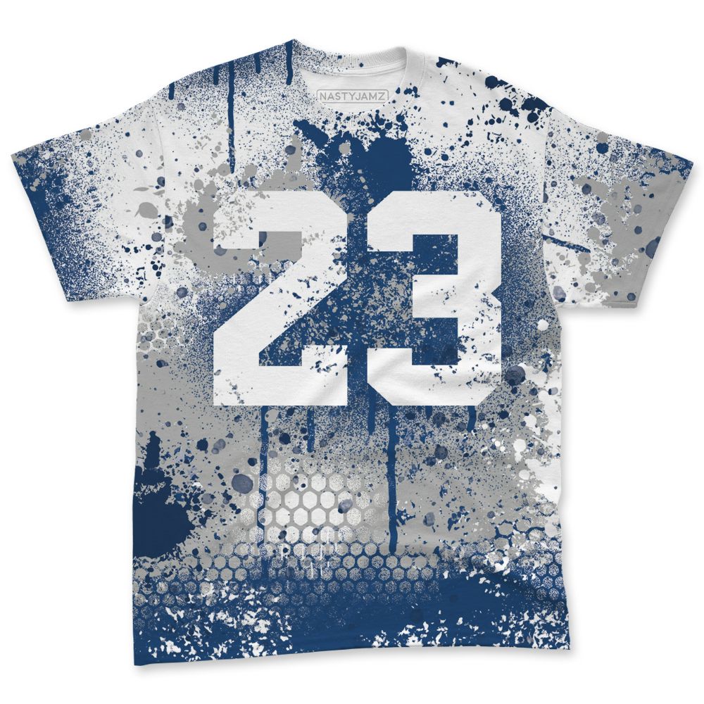 French-Blue-12s-NastyJamz-T-Shirt-Match-23-Painted-Graffiti