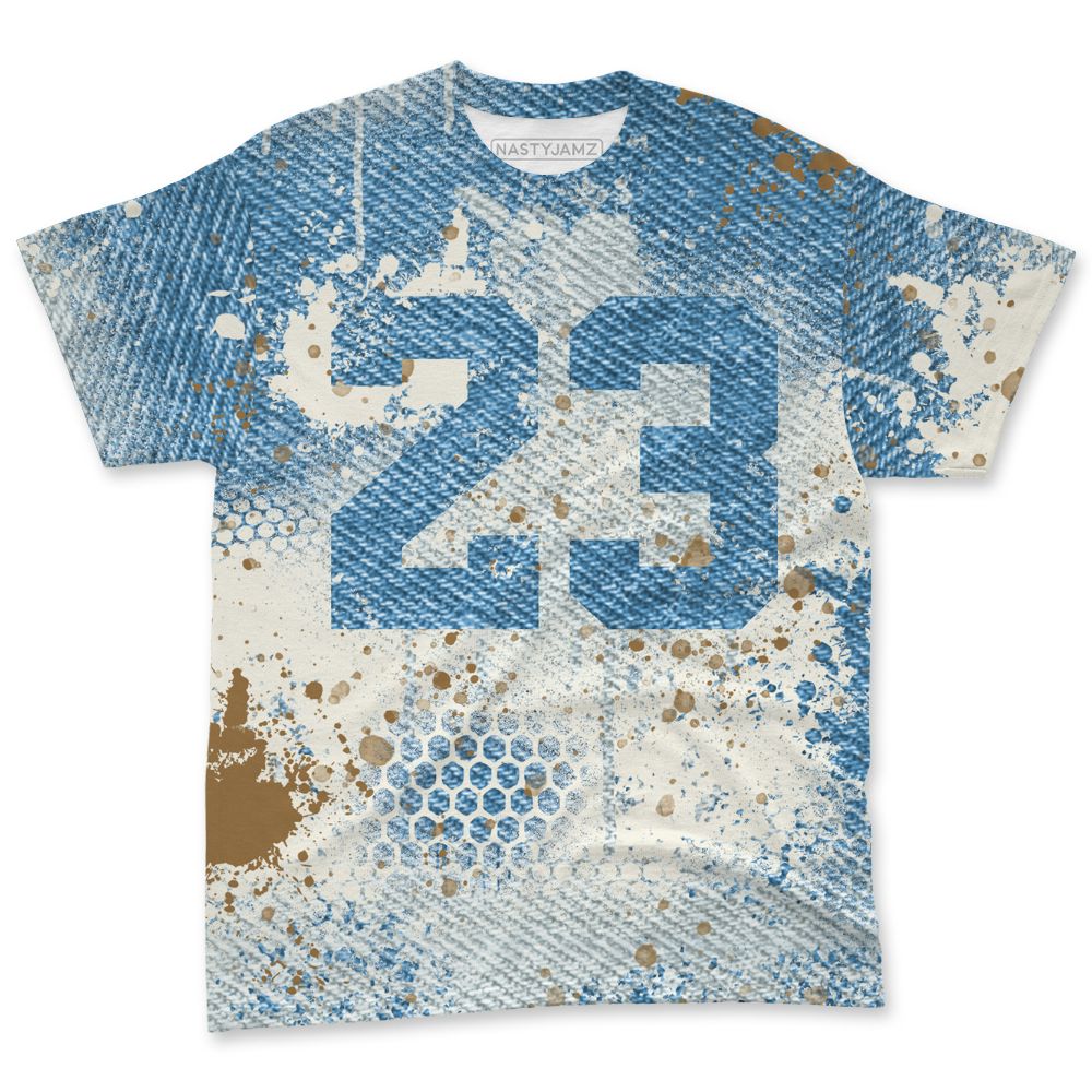 Denim-Worn-Blue-4s-NastyJamz-T-Shirt-Match-23-Painted-Graffiti