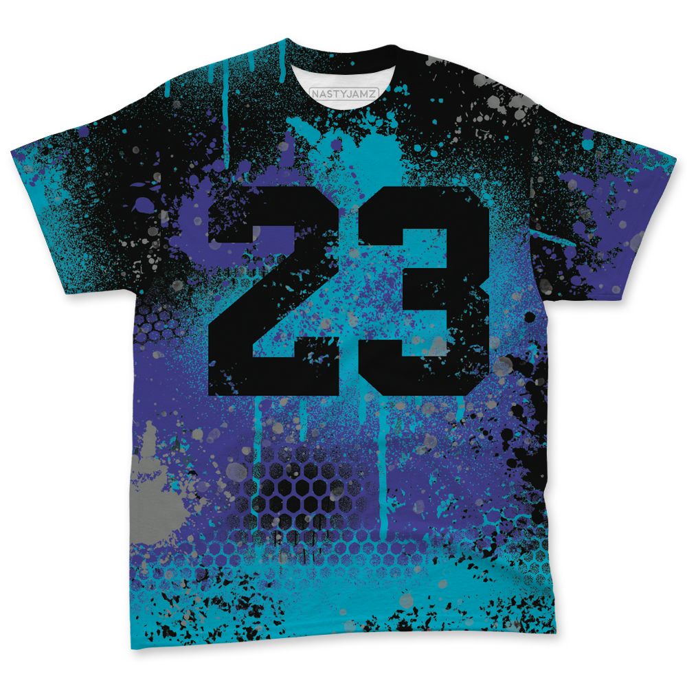 Aqua-8s-NastyJamz-T-Shirt-Match-23-Painted-Graffiti