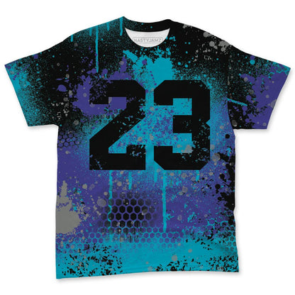 Aqua-8s-NastyJamz-T-Shirt-Match-23-Painted-Graffiti