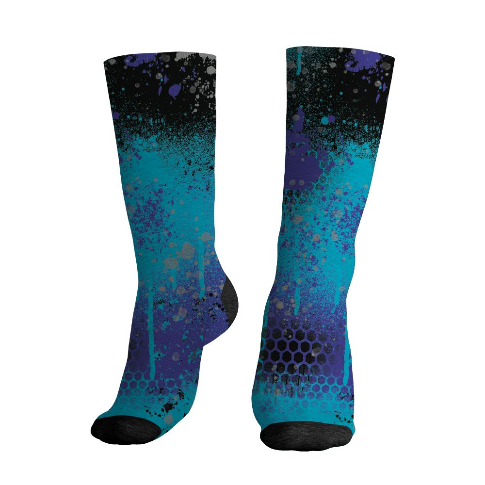 Aqua-8s-NastyJamz-Socks-Match-23-Painted-Graffiti