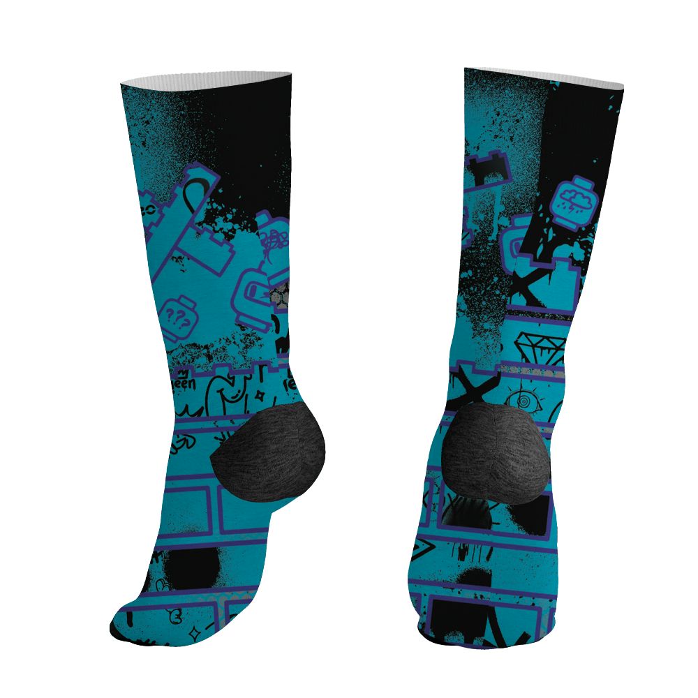 Aqua-8s-NastyJamz-Socks-Match-No-Stock-Emotion-3D-All-Over-Print