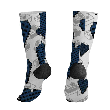 AJ 12 French Blue.NastyJamz Socks Match.Loyalty Over Likes 3D