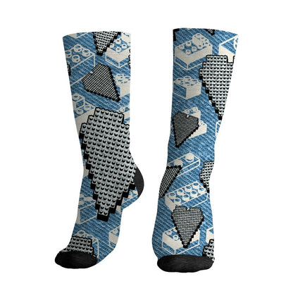 Denim-Worn-Blue-4s-NastyJamz-Socks-Match-Loyalty-Over-Likes-3D-All-Over-Print