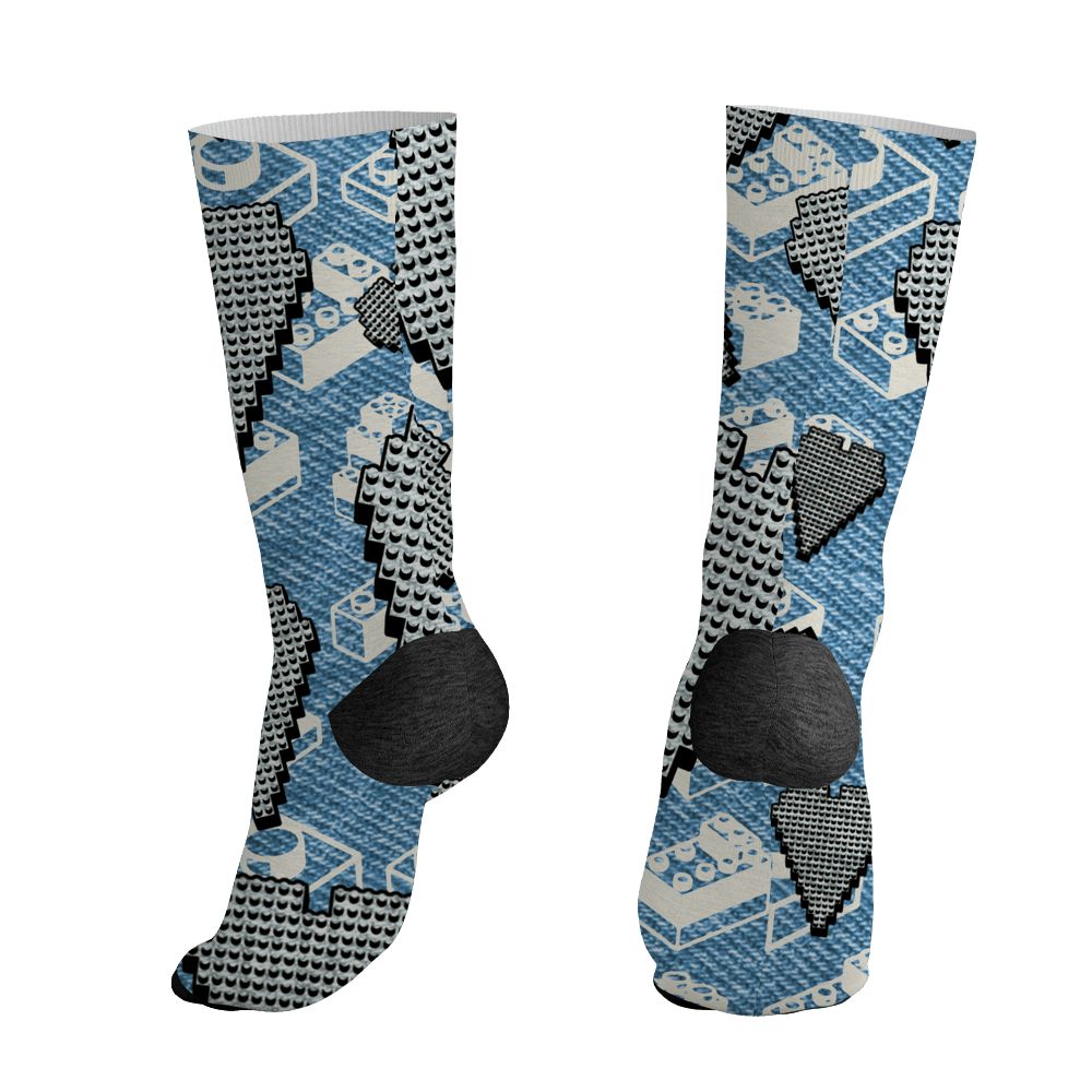 Denim-Worn-Blue-4s-NastyJamz-Socks-Match-Loyalty-Over-Likes-3D-All-Over-Print