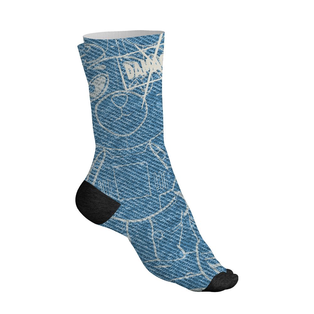 Denim-Worn-Blue-4s-NastyJamz-Socks-Match-BER-Damaged-But-Real-3D-All-Over-Print