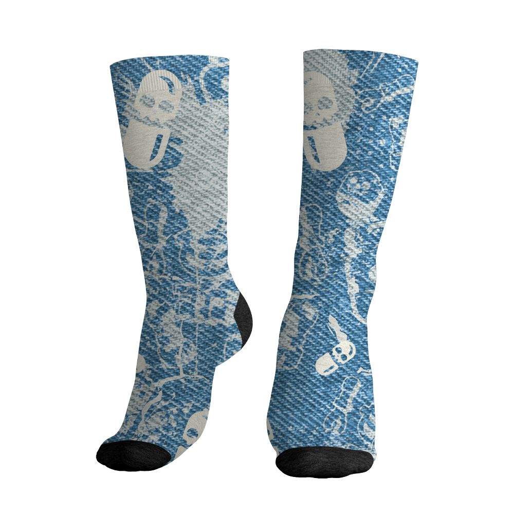 Denim-Worn-Blue-4s-NastyJamz-Socks-Match-Glowing-Heart-Inside-3D-All-Over-Print