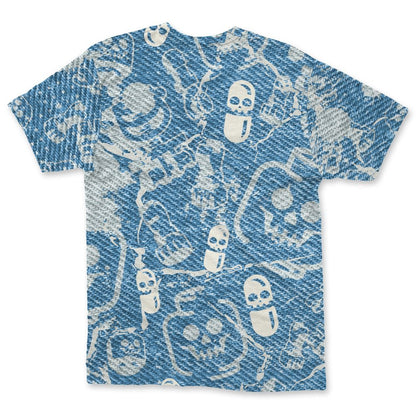 Denim-Worn-Blue-4s-NastyJamz-T-Shirt-Match-Glowing-Heart-Inside-3D-All-Over-Print
