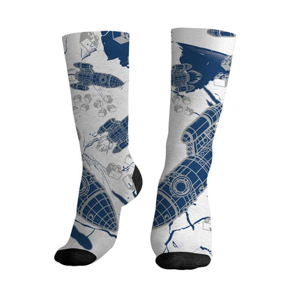 AJ 12 French Blue.NastyJamz Socks Match.Born To Stand Out 3D