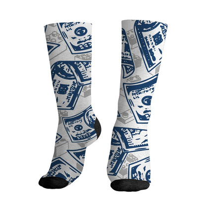 AJ 12 French Blue.NastyJamz Socks Match.Match My Energy Toy 3D