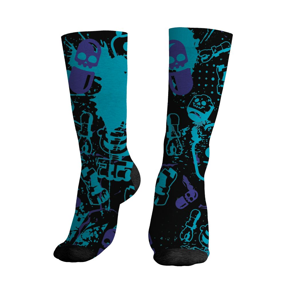 Aqua-8s-NastyJamz-Socks-Match-Glowing-Heart-Inside-3D-All-Over-Print