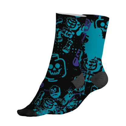 Aqua-8s-NastyJamz-Socks-Match-Glowing-Heart-Inside-3D-All-Over-Print