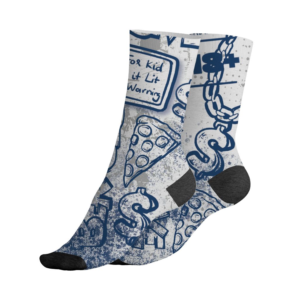 AJ 12 French Blue.NastyJamz Socks Match.BER Toy Box 3D