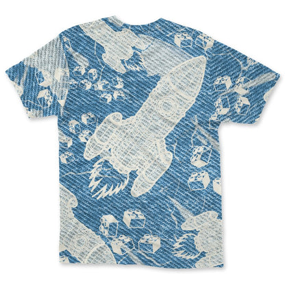 Denim-Worn-Blue-4s-NastyJamz-T-Shirt-Match-Born-To-Stand-Out-3D-All-Over-Print