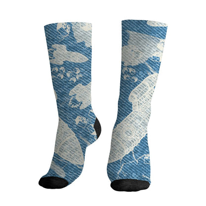 Denim-Worn-Blue-4s-NastyJamz-Socks-Match-Born-To-Stand-Out-3D-All-Over-Print