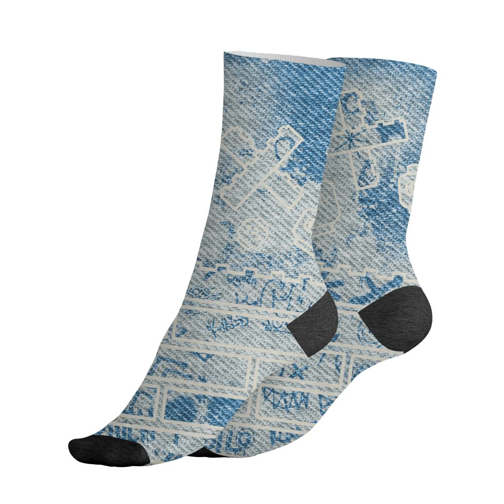 Denim-Worn-Blue-4s-NastyJamz-Socks-Match-No-Stock-Emotion-3D-All-Over-Print