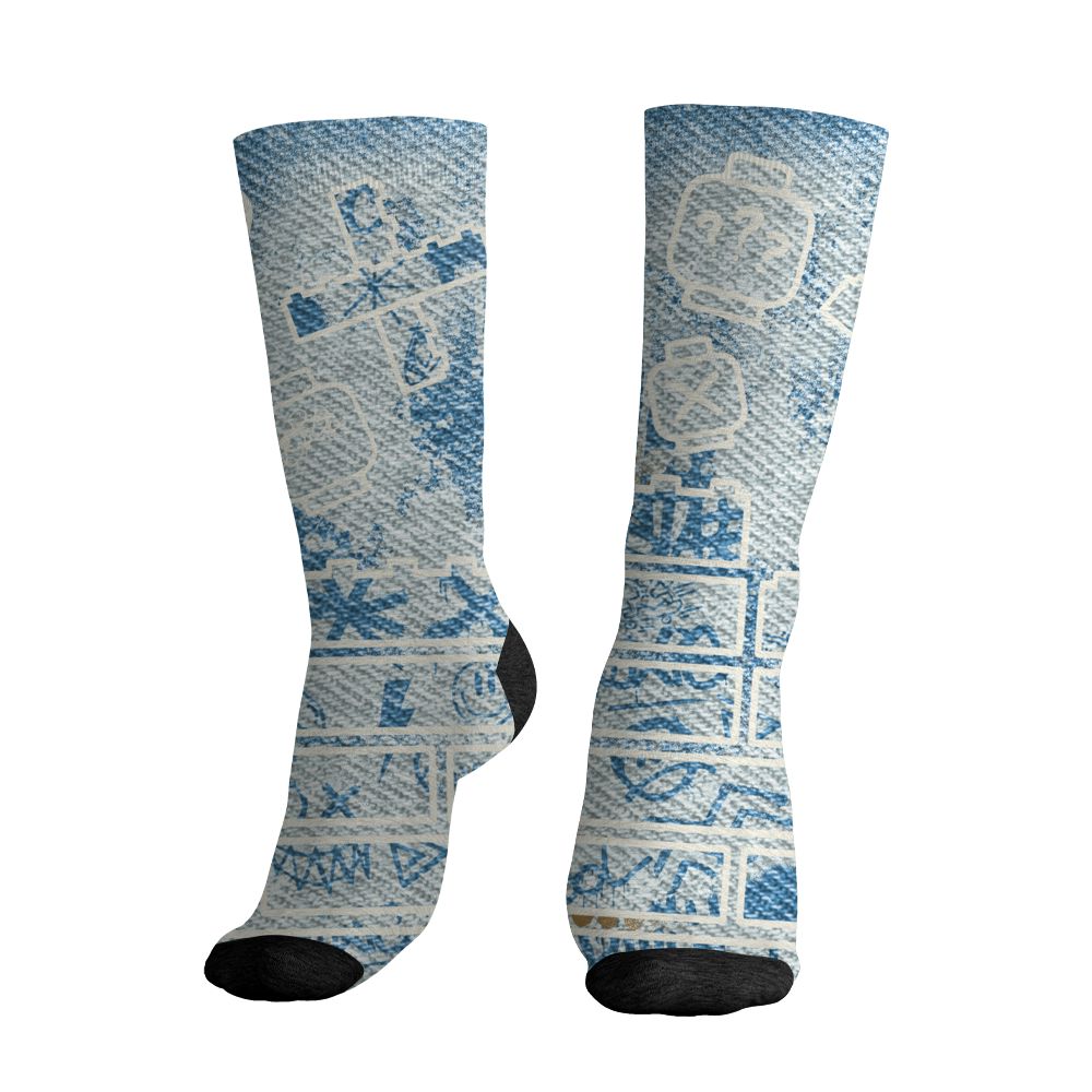 Denim-Worn-Blue-4s-NastyJamz-Socks-Match-No-Stock-Emotion-3D-All-Over-Print