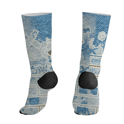 Denim-Worn-Blue-4s-NastyJamz-Socks-Match-No-Stock-Emotion-3D-All-Over-Print