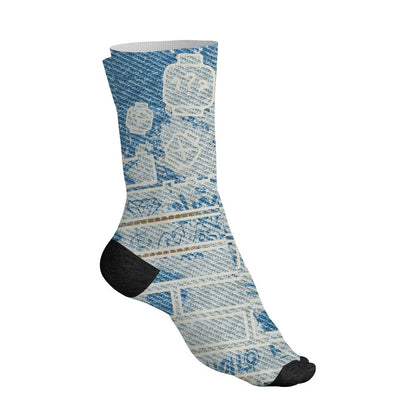 Denim-Worn-Blue-4s-NastyJamz-Socks-Match-No-Stock-Emotion-3D-All-Over-Print