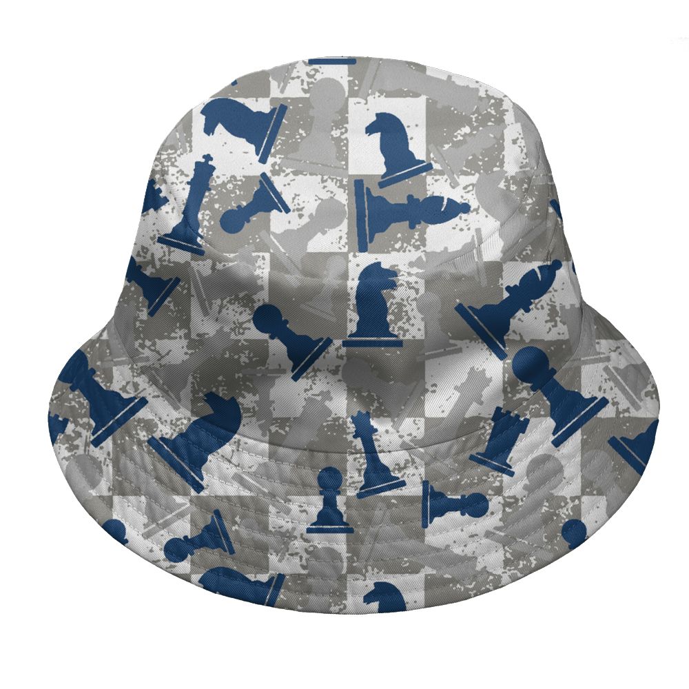 French-Blue-12s-NastyJamz-Bucket-Hat-Match-Pattern-Chess-All-Over-Print