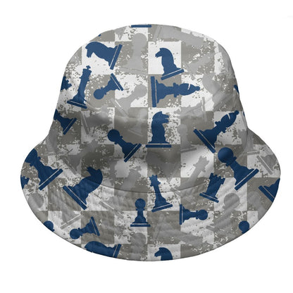French-Blue-12s-NastyJamz-Bucket-Hat-Match-Pattern-Chess-All-Over-Print