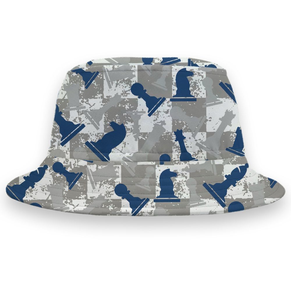 French-Blue-12s-NastyJamz-Bucket-Hat-Match-Pattern-Chess-All-Over-Print