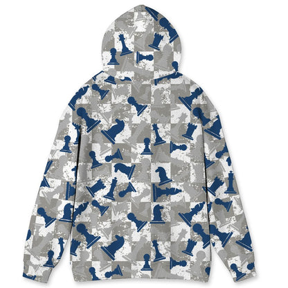 French-Blue-12s-NastyJamz-Hoodie-Match-Pattern-Chess-All-Over-Print