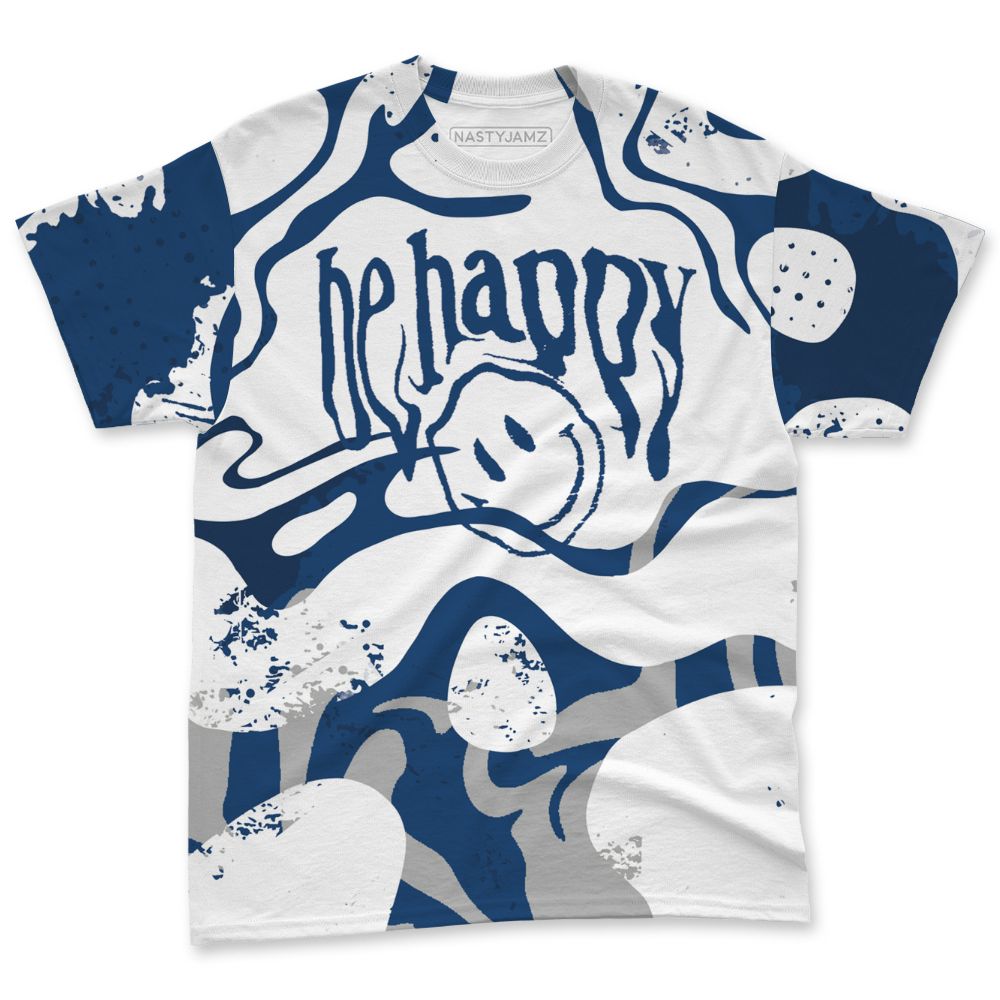 French-Blue-12s-NastyJamz-T-Shirt-Match-tern-Be-Happy-All-Over-Print