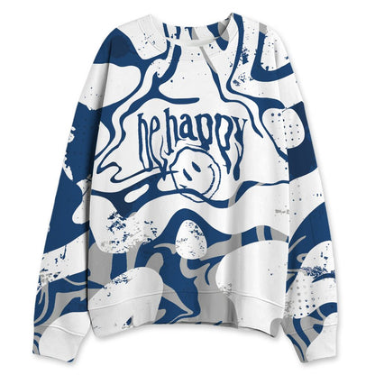 French-Blue-12s-NastyJamz-Sweatshirt-Match-Pattern-Be-Happy-All-Over-Print