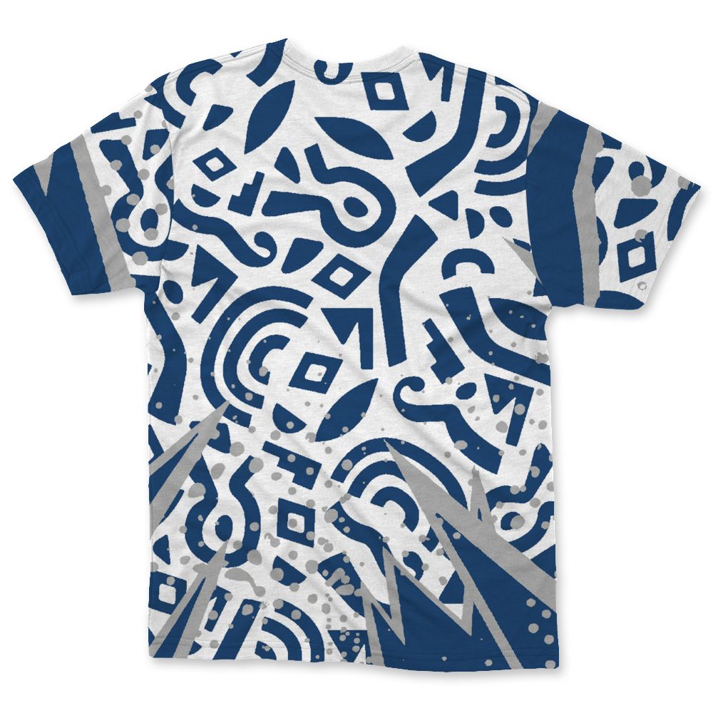 French-Blue-12s-NastyJamz-T-Shirt-Match-Pattern-Geometric-All-Over-Print
