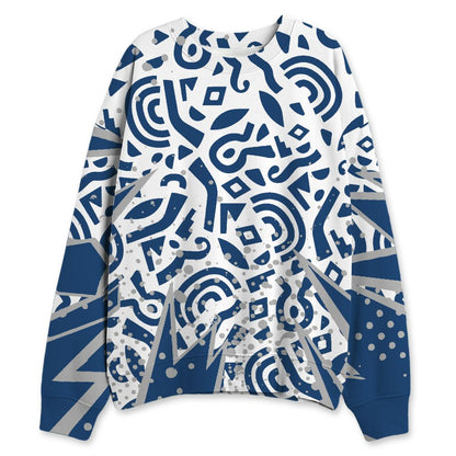 French-Blue-12s-NastyJamz-Sweatshirt-Match-PatPattern-Geometric-All-Over-Print